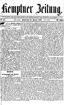 Kemptner Zeitung Donnerstag 30. Januar 1873