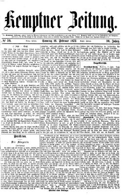 Kemptner Zeitung Sonntag 16. Februar 1873