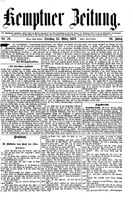 Kemptner Zeitung Dienstag 25. März 1873