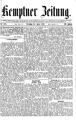 Kemptner Zeitung Dienstag 24. Juni 1873