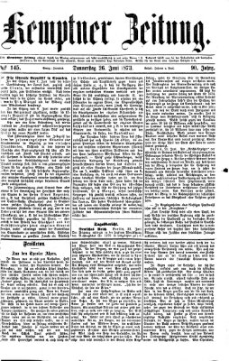 Kemptner Zeitung Donnerstag 26. Juni 1873