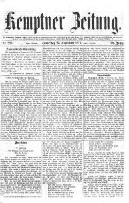 Kemptner Zeitung Donnerstag 25. September 1873