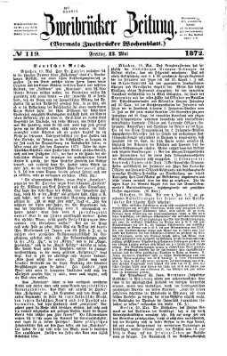 Zweibrücker Zeitung (Zweibrücker Wochenblatt) Freitag 24. Mai 1872