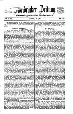Zweibrücker Zeitung (Zweibrücker Wochenblatt) Freitag 5. Juli 1872