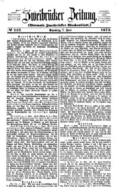 Zweibrücker Zeitung (Zweibrücker Wochenblatt) Samstag 7. Juni 1873