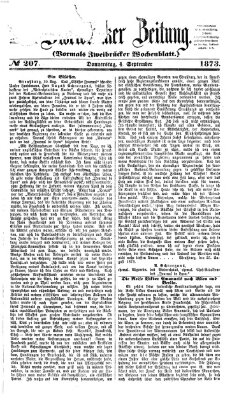 Zweibrücker Zeitung (Zweibrücker Wochenblatt) Donnerstag 4. September 1873