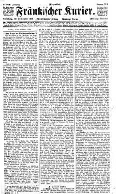 Fränkischer Kurier Freitag 22. September 1871
