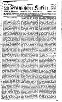 Fränkischer Kurier Sonntag 11. Februar 1872