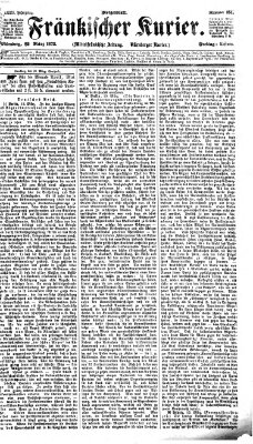Fränkischer Kurier Freitag 22. März 1872