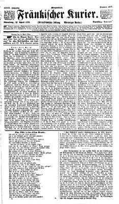 Fränkischer Kurier Samstag 13. April 1872