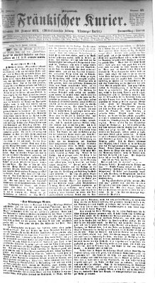 Fränkischer Kurier Donnerstag 23. Januar 1873