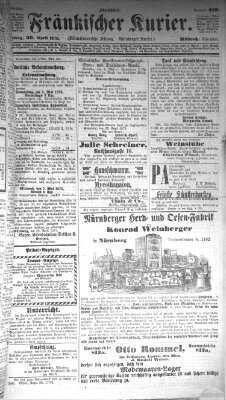 Fränkischer Kurier Mittwoch 30. April 1873