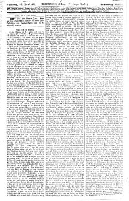 Fränkischer Kurier Donnerstag 12. Juni 1873