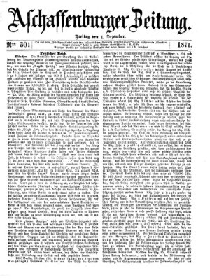 Aschaffenburger Zeitung Freitag 1. Dezember 1871