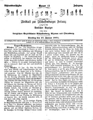 Aschaffenburger Zeitung Dienstag 17. Januar 1871