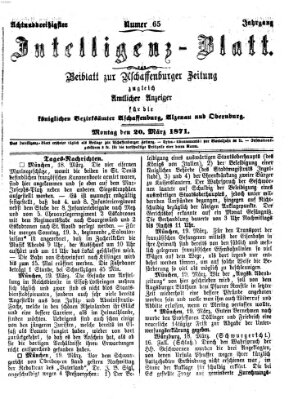 Aschaffenburger Zeitung Montag 20. März 1871