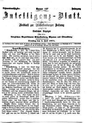 Aschaffenburger Zeitung Dienstag 4. Juli 1871