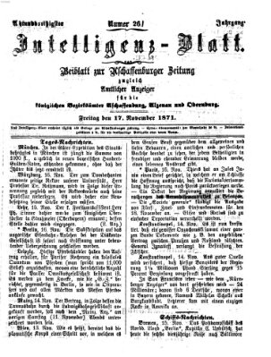 Aschaffenburger Zeitung Freitag 17. November 1871
