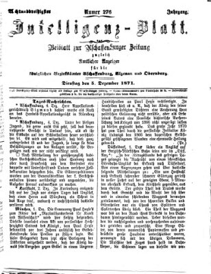 Aschaffenburger Zeitung Dienstag 5. Dezember 1871
