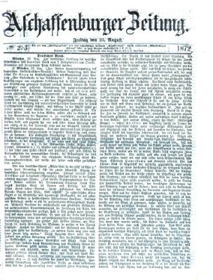 Aschaffenburger Zeitung Freitag 23. August 1872