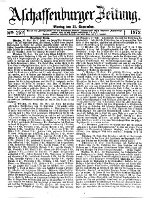Aschaffenburger Zeitung Montag 23. September 1872