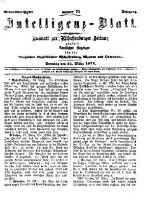 Aschaffenburger Zeitung Sonntag 31. März 1872