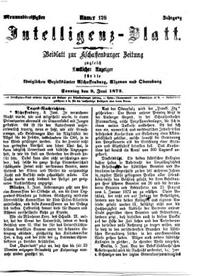 Aschaffenburger Zeitung Sonntag 9. Juni 1872