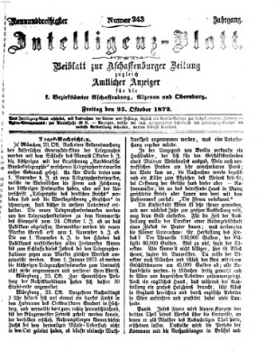Aschaffenburger Zeitung Freitag 25. Oktober 1872