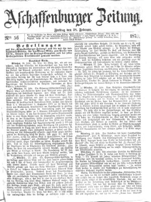 Aschaffenburger Zeitung Freitag 28. Februar 1873
