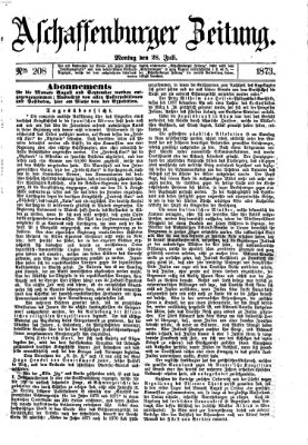 Aschaffenburger Zeitung Montag 28. Juli 1873