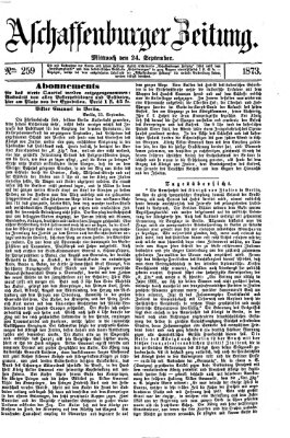 Aschaffenburger Zeitung Mittwoch 24. September 1873