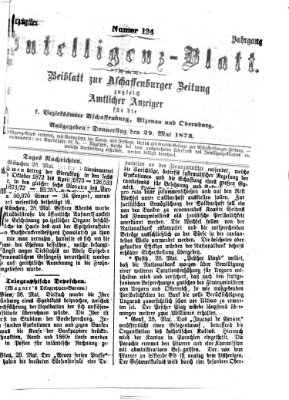 Aschaffenburger Zeitung Donnerstag 29. Mai 1873