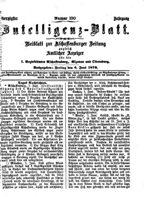 Aschaffenburger Zeitung Freitag 6. Juni 1873