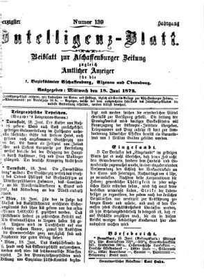 Aschaffenburger Zeitung Mittwoch 18. Juni 1873