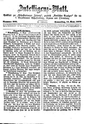 Aschaffenburger Zeitung Donnerstag 11. September 1873