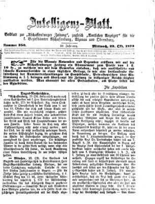 Aschaffenburger Zeitung Mittwoch 29. Oktober 1873