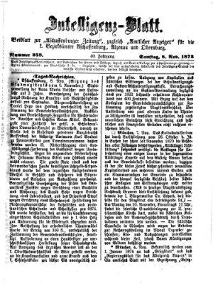 Aschaffenburger Zeitung Samstag 8. November 1873