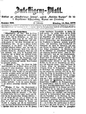 Aschaffenburger Zeitung Dienstag 18. November 1873