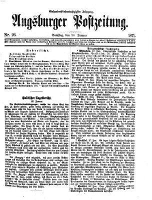 Augsburger Postzeitung Samstag 28. Januar 1871