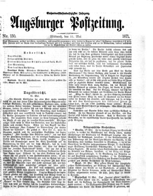 Augsburger Postzeitung Mittwoch 31. Mai 1871