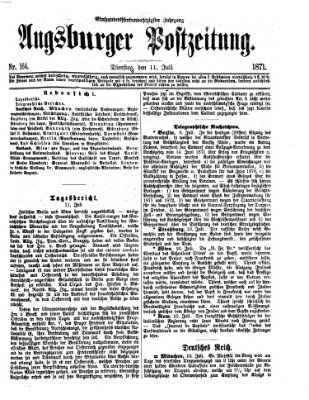 Augsburger Postzeitung Dienstag 11. Juli 1871