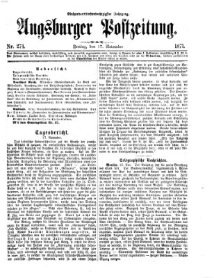 Augsburger Postzeitung Freitag 17. November 1871