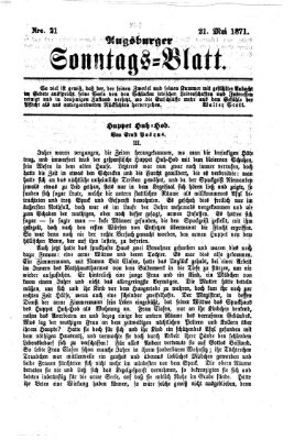 Augsburger Sonntagsblatt (Augsburger Postzeitung) Sonntag 21. Mai 1871