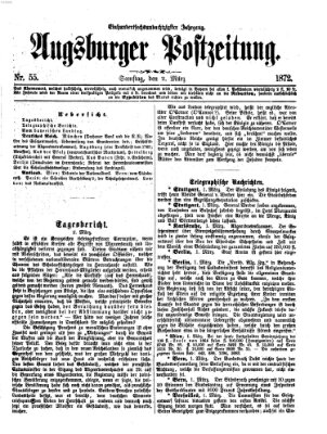 Augsburger Postzeitung Samstag 2. März 1872