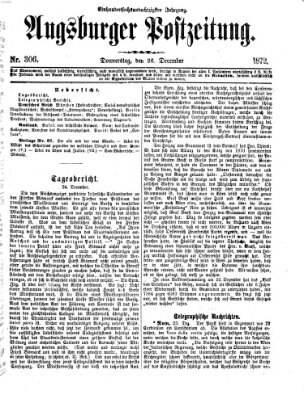Augsburger Postzeitung Donnerstag 26. Dezember 1872