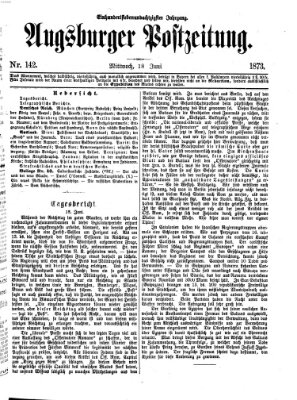 Augsburger Postzeitung Mittwoch 18. Juni 1873