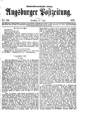 Augsburger Postzeitung Samstag 21. Juni 1873