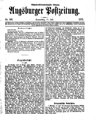 Augsburger Postzeitung Donnerstag 17. Juli 1873