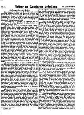 Augsburger Postzeitung Samstag 11. Januar 1873