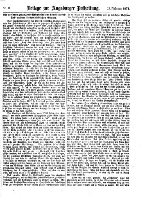 Augsburger Postzeitung Donnerstag 15. Februar 1872